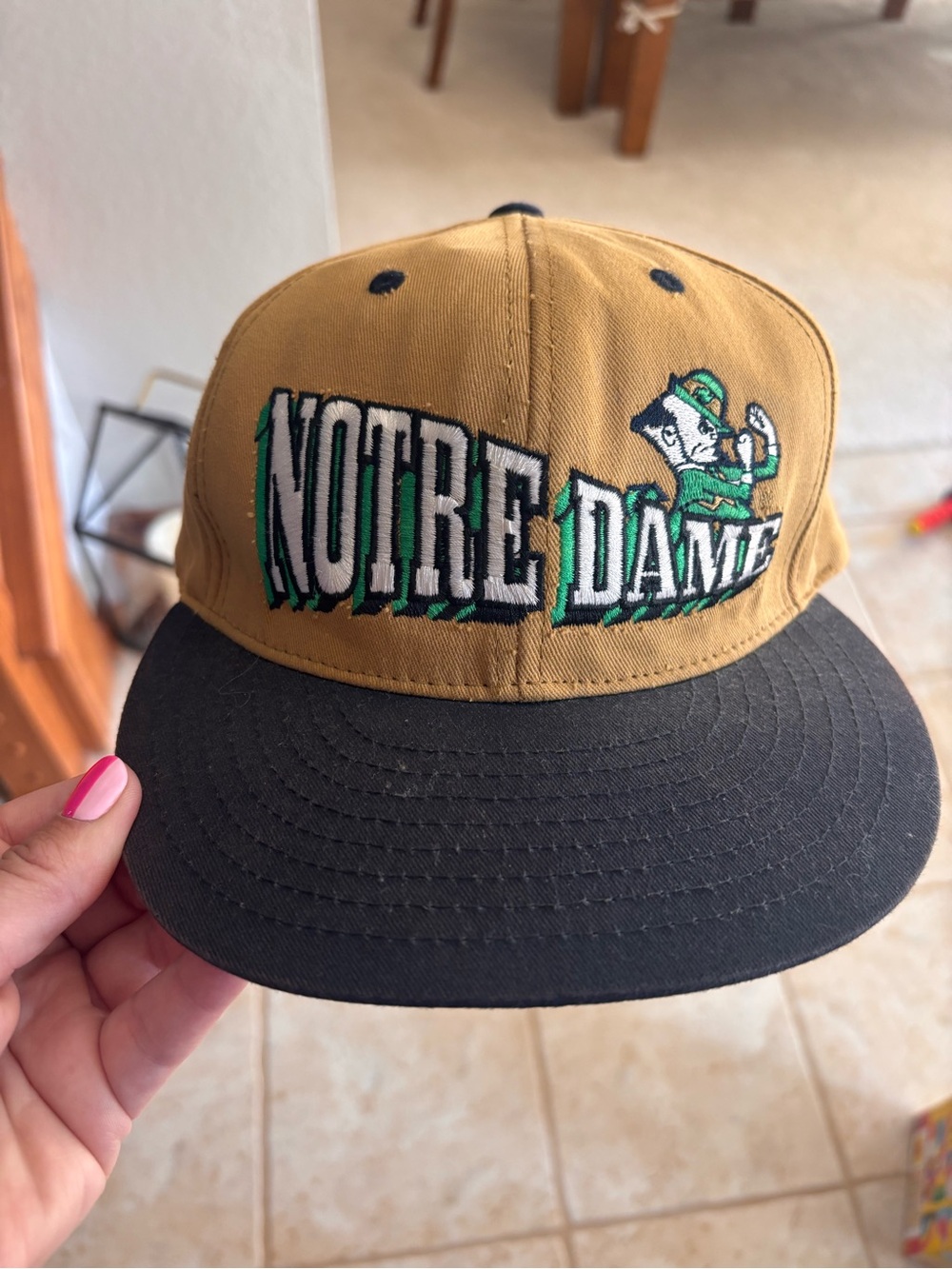 Notre Dame Two-Tone Gold & Black Snapback Hat
